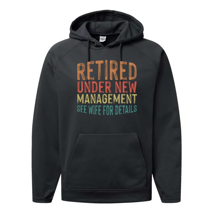 Funny Retirement Men Dad Retiring Party Humor Lovers T Performance Fleece Hoodie