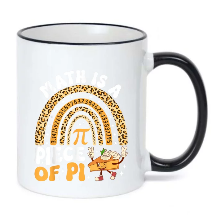 Funny Rainbow Math Is A Piece Of Pi Teacher Pi Day 3.14 Pie Black Color Changing Mug