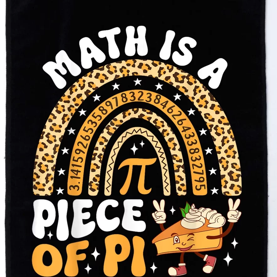 Funny Rainbow Math Is A Piece Of Pi Teacher Pi Day 3.14 Pie Platinum Collection Golf Towel