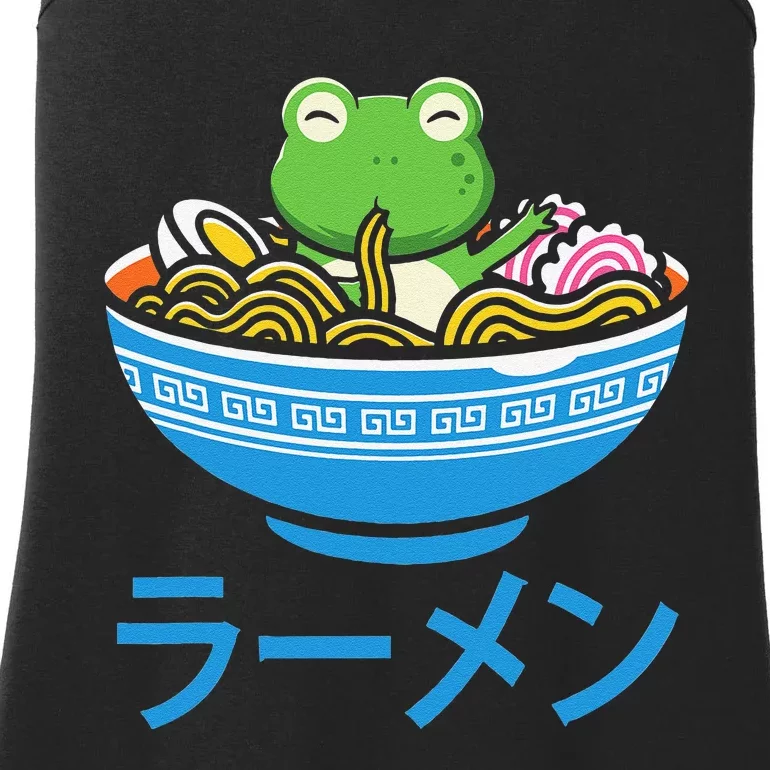 Frog Ra Manga Otaku Japanese Noodles Kawaii Anime Frog Ladies Essential Tank