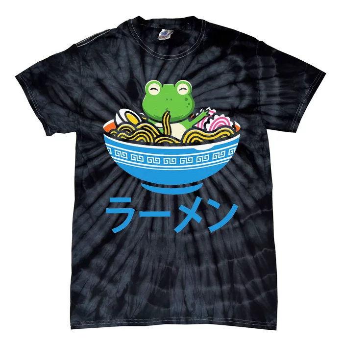 Frog Ra Manga Otaku Japanese Noodles Kawaii Anime Frog Tie-Dye T-Shirt