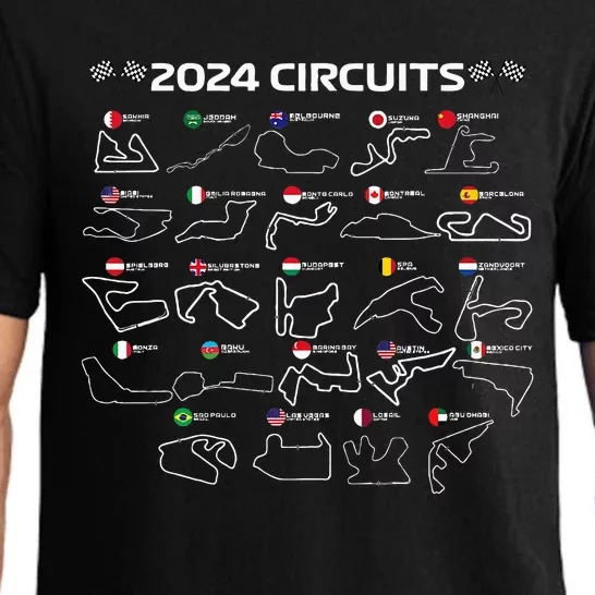 Formula Racing Miami Circuit Retro Usa Pride Pajama Set