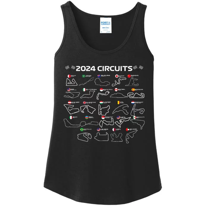 Formula Racing Miami Circuit Retro Usa Pride Ladies Essential Tank