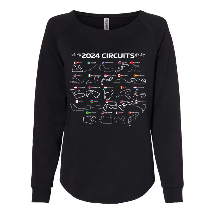 Formula Racing Miami Circuit Retro Usa Pride Womens California Wash Sweatshirt