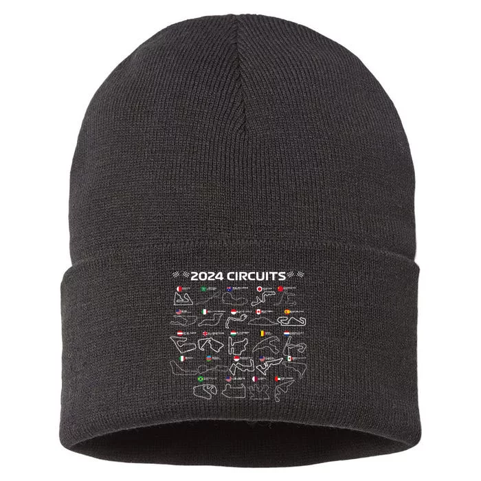 Formula Racing Miami Circuit Retro Usa Pride Sustainable Knit Beanie