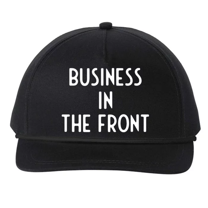 Funny Redneck Mullet Business In The Front Party In The Back Snapback Five-Panel Rope Hat