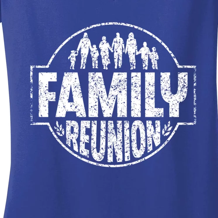 Family Reunion Meeting Gathering Families Family Gift Women's V-Neck T-Shirt