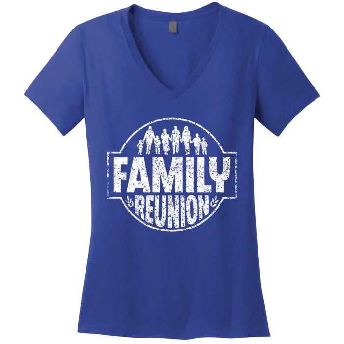 Family Reunion Meeting Gathering Families Family Gift Women's V-Neck T-Shirt