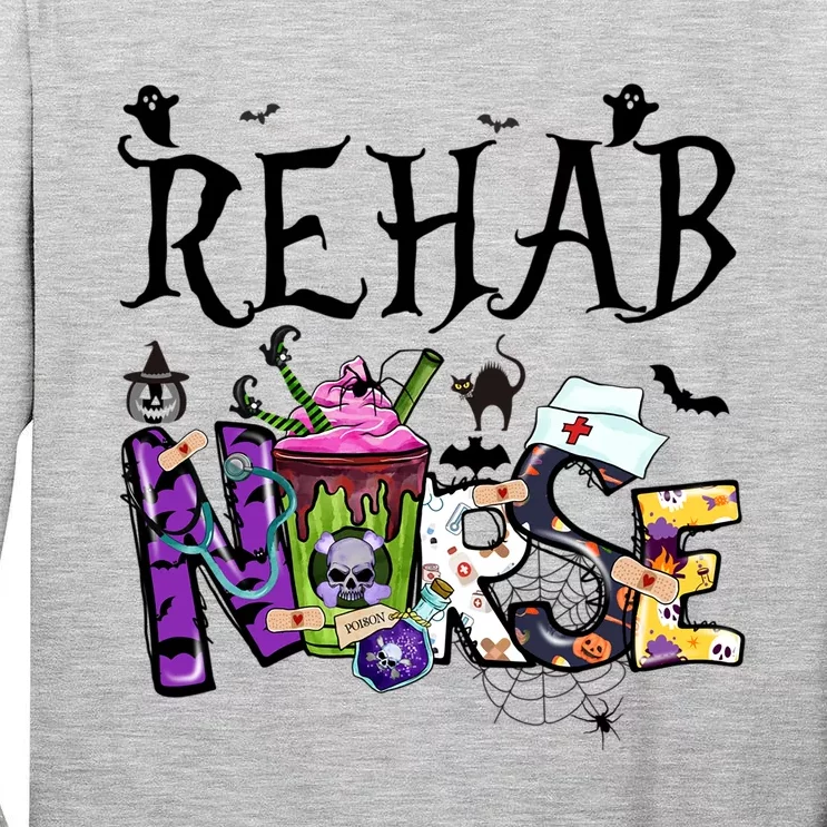 Faboolous Rehab Nurse Halloween Costume Spooky Rehab Nurse Cool Gift Tall Long Sleeve T-Shirt