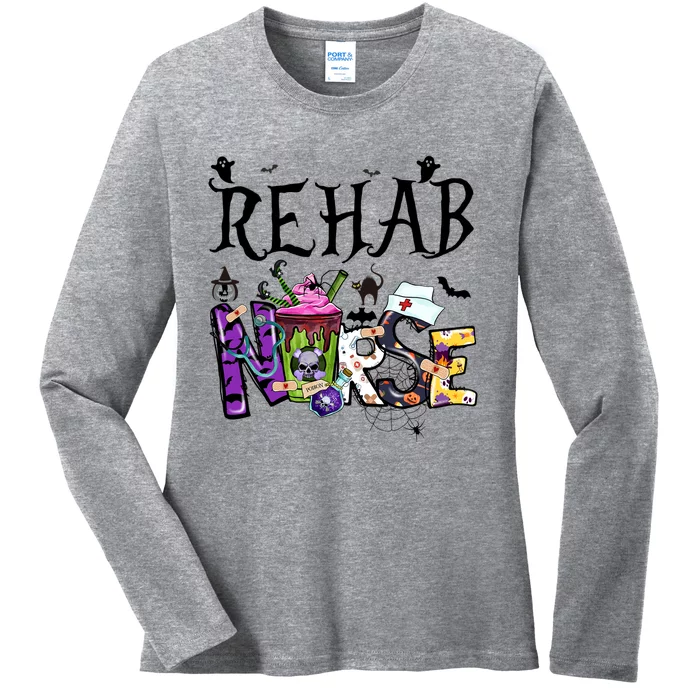 Faboolous Rehab Nurse Halloween Costume Spooky Rehab Nurse Cool Gift Ladies Long Sleeve Shirt