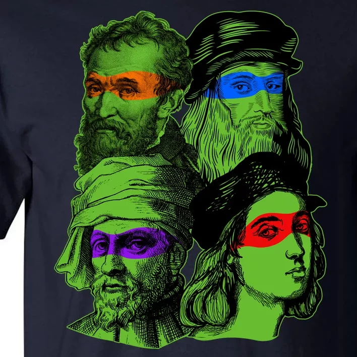 Funny Renaissance Ninja Painters Tall T-Shirt