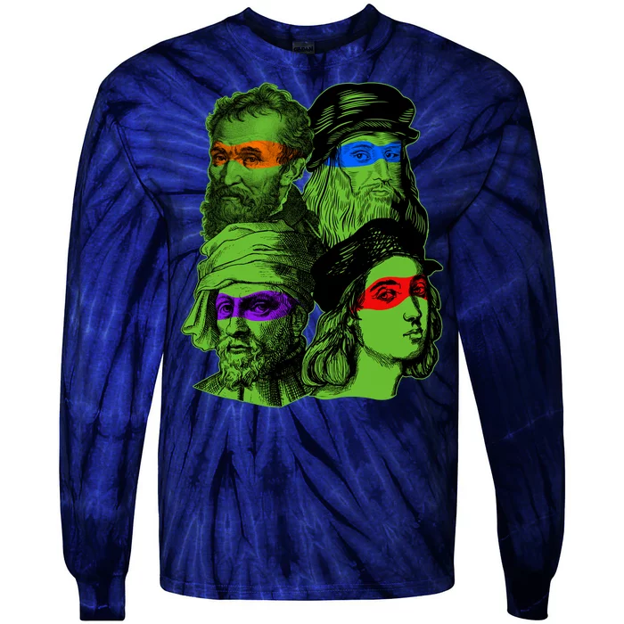 Funny Renaissance Ninja Painters Tie-Dye Long Sleeve Shirt