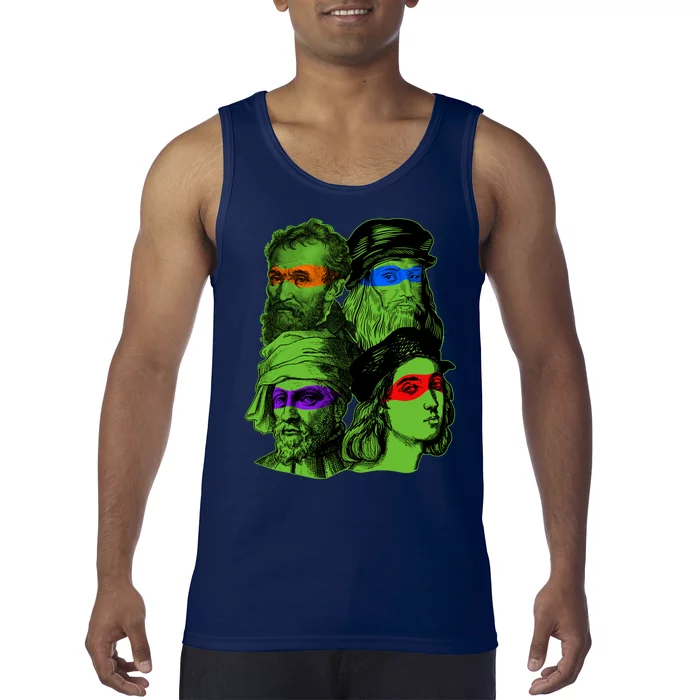 Funny Renaissance Ninja Painters Tank Top