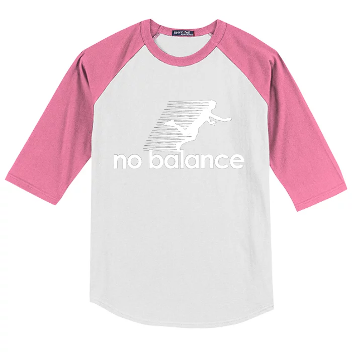 Funny Runner No Balance Kids Colorblock Raglan Jersey