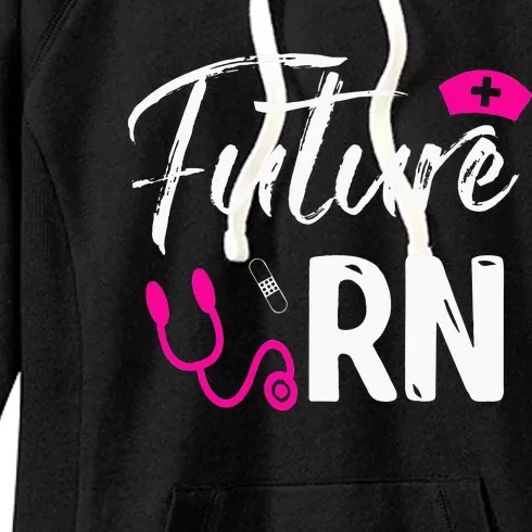 Future RN Nurse Gift Funny Registered Nurse Women's Fleece Hoodie