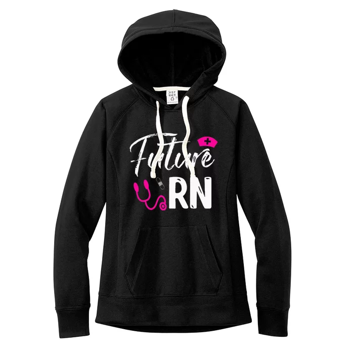 Future RN Nurse Gift Funny Registered Nurse Women's Fleece Hoodie