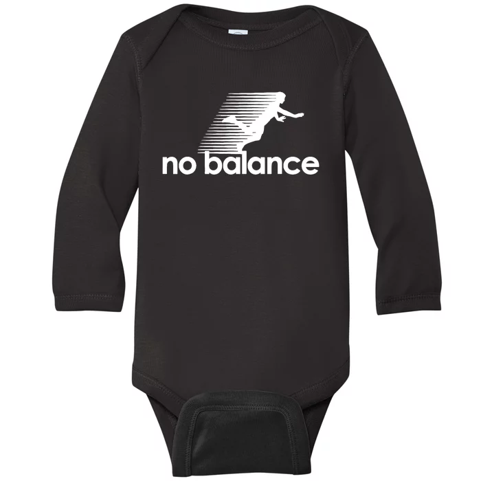 Funny Runner No Balance Baby Long Sleeve Bodysuit