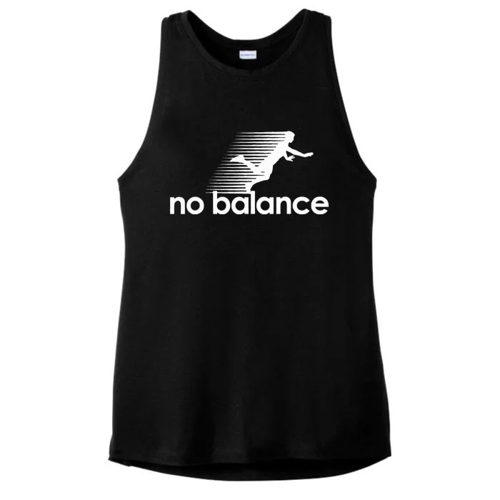 Funny Runner no balance Ladies Tri-Blend Wicking Tank