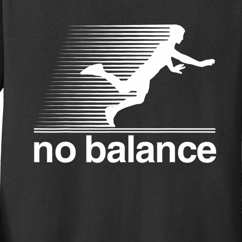 Funny Runner No Balance Kids Long Sleeve Shirt