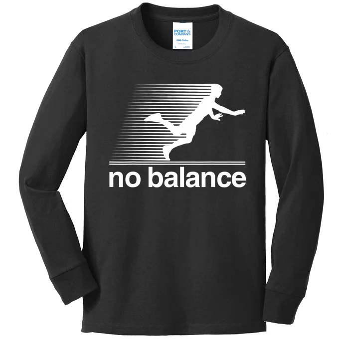 Funny Runner No Balance Kids Long Sleeve Shirt