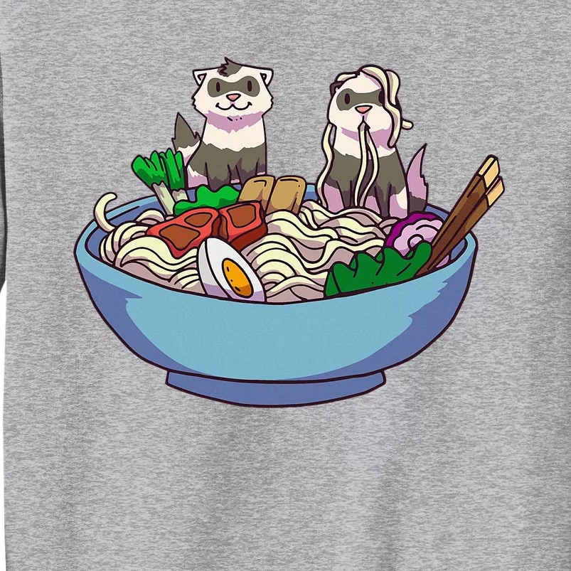 Ferret Ramen Noodles Anime Kawaii Japanese Otaku Gift Tall Sweatshirt