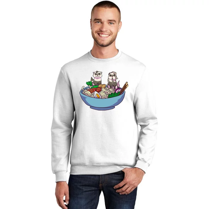 Ferret Ramen Noodles Anime Kawaii Japanese Otaku Gift Sweatshirt