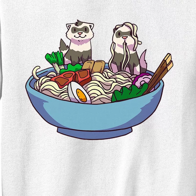 Ferret Ramen Noodles Anime Kawaii Japanese Otaku Gift Sweatshirt