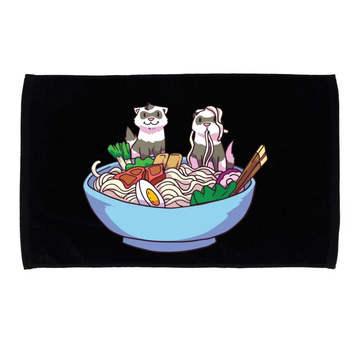 Ferret Ramen Noodles Anime Kawaii Japanese Otaku Gift Microfiber Hand Towel