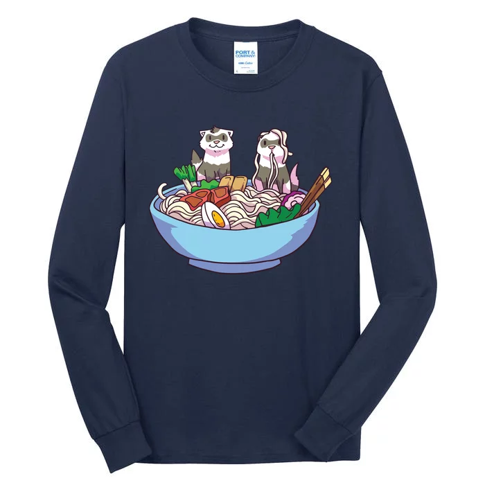 Ferret Ramen Noodles Anime Kawaii Japanese Otaku Gift Tall Long Sleeve T-Shirt