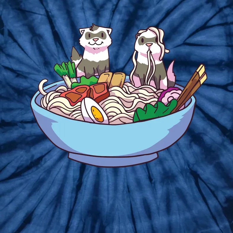 Ferret Ramen Noodles Anime Kawaii Japanese Otaku Gift Tie-Dye T-Shirt