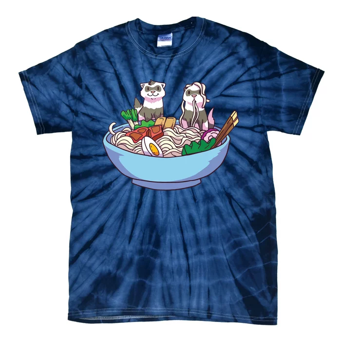 Ferret Ramen Noodles Anime Kawaii Japanese Otaku Gift Tie-Dye T-Shirt