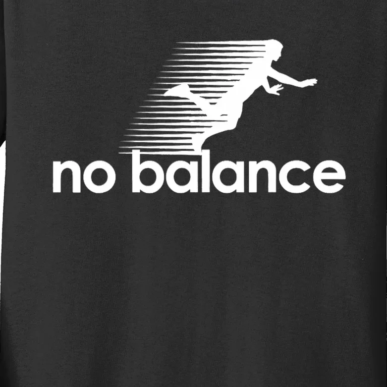 Funny Runner No Balance Kids Long Sleeve Shirt