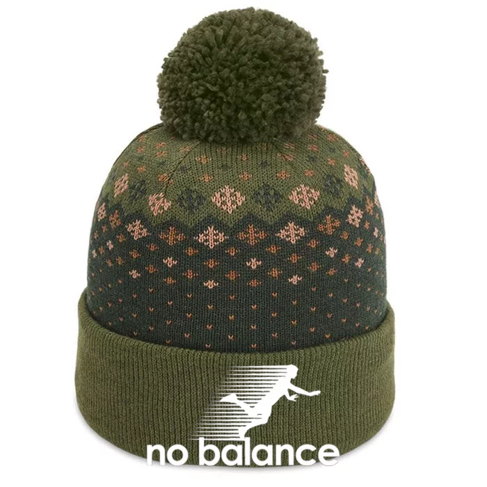 Funny Runner No Balance The Baniff Cuffed Pom Beanie