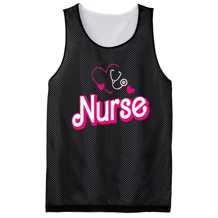 Funny Retro Nurse Gifts for Nurse Week Mesh Reversible Basketball Jersey Tank