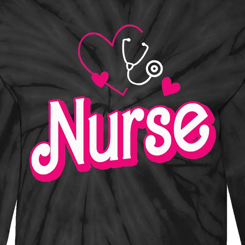 Funny Retro Nurse Gifts for Nurse Week Tie-Dye Long Sleeve Shirt