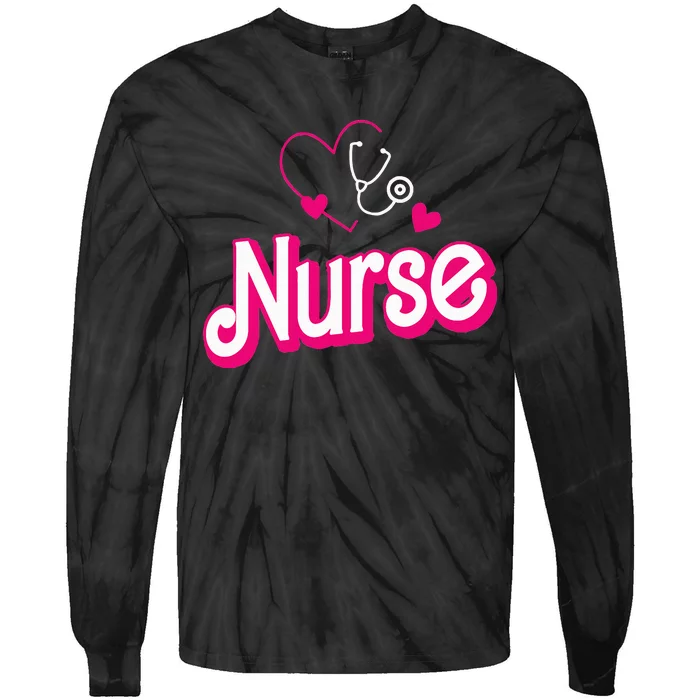 Funny Retro Nurse Gifts for Nurse Week Tie-Dye Long Sleeve Shirt