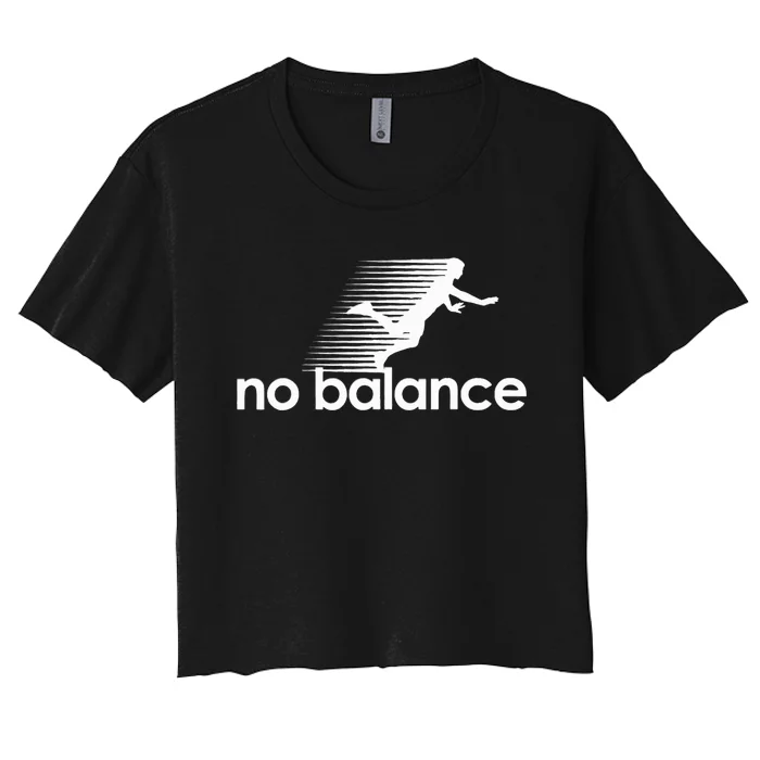 Funny Runner no balance Women's Crop Top Tee