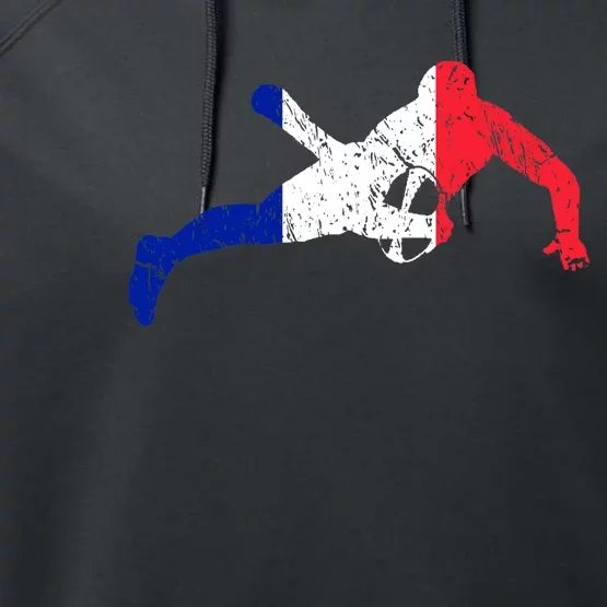 French Rugby National Team Fan Gift Les Bleus World Performance Fleece Hoodie