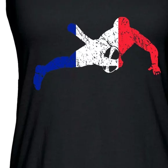 French Rugby National Team Fan Gift Les Bleus World Ladies Essential Flowy Tank