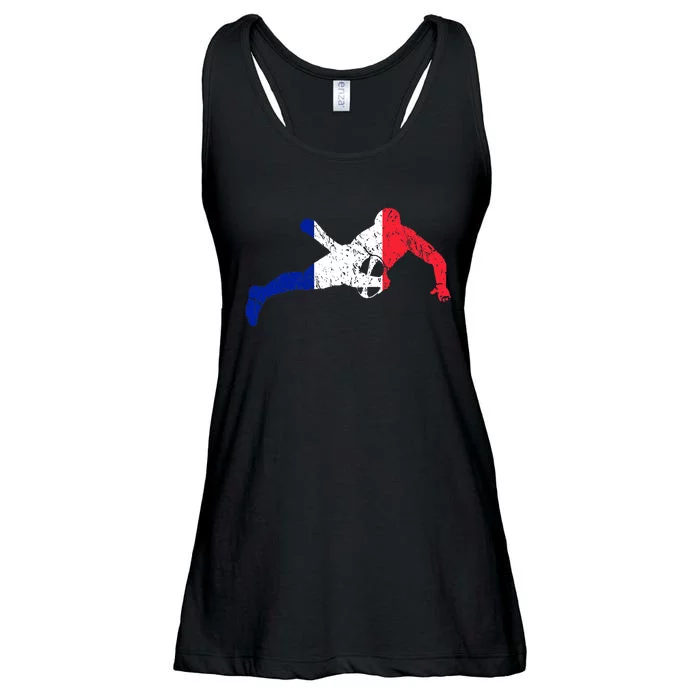 French Rugby National Team Fan Gift Les Bleus World Ladies Essential Flowy Tank