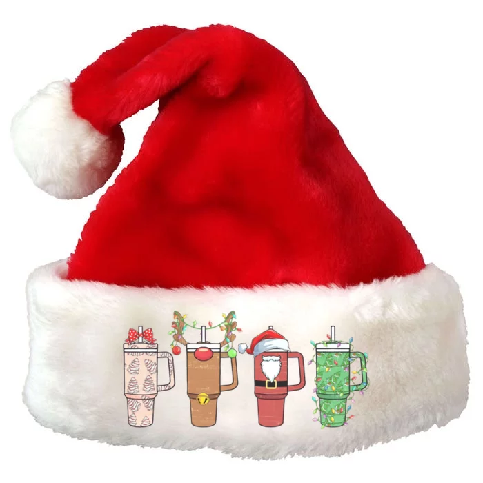 Funny Retro Obsessive Cup Disorder Christmas Funny Cup Xmas Premium Christmas Santa Hat