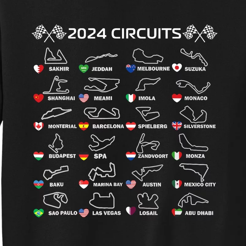 Formula Racing Open Wheel Race Car Fan World Circuits 2024 Sweatshirt