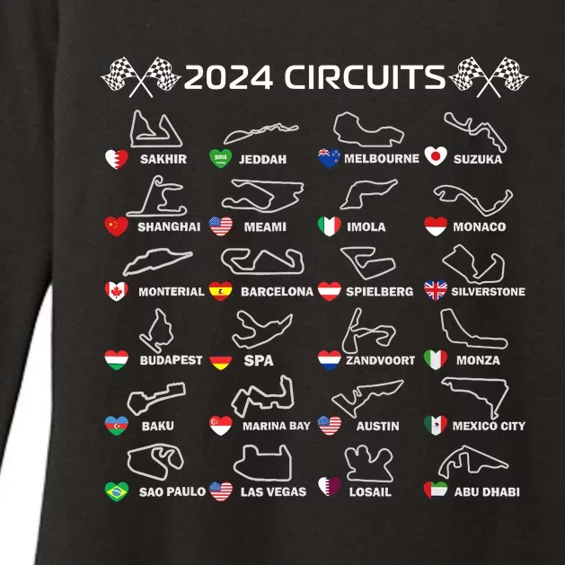 Formula Racing Open Wheel Race Car Fan World Circuits 2024 Womens CVC Long Sleeve Shirt