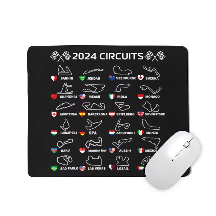 Formula Racing Open Wheel Race Car Fan World Circuits 2024 Mousepad