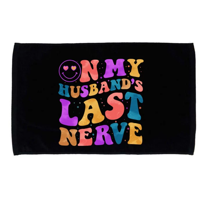 Funny Retro On My Husband's Last Nerve Microfiber Hand Towel