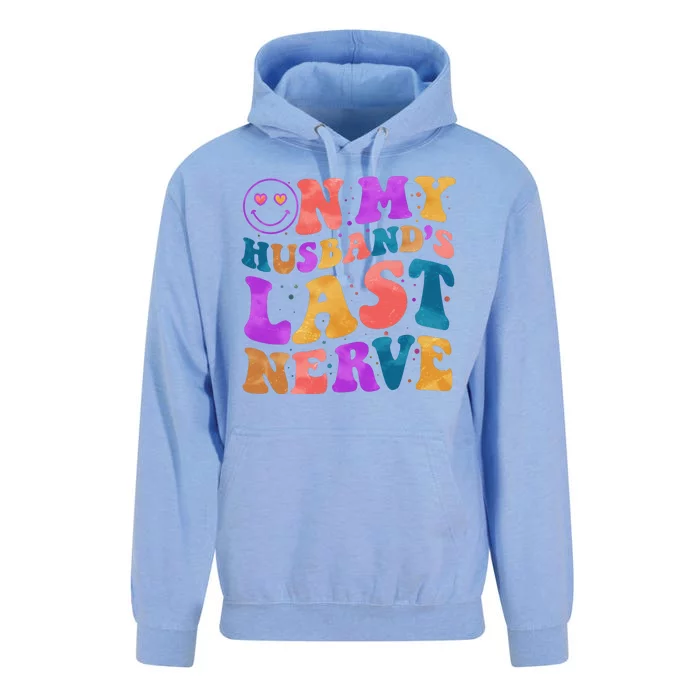 Funny Retro On My Husband's Last Nerve Unisex Surf Hoodie