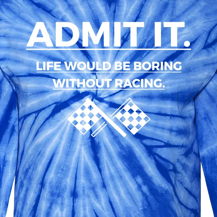 Funny Racing Outfit For Race Car Parties Gift Tie-Dye Long Sleeve Shirt