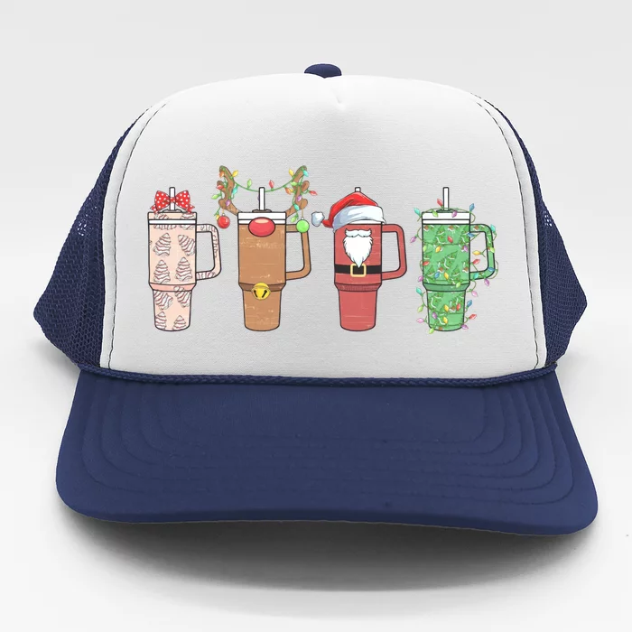 Funny Retro Obsessive Cup Disorder Christmas Funny Cup Xmas Trucker Hat