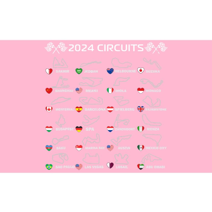 Formula Racing Open Wheel Race Car Fan World Circuits 2024 Bumper Sticker