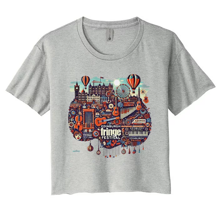 Funny Rhythm Of Celebration Edinburgh Fringe Festival Women's Crop Top Tee